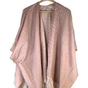 Gentle Fawn Light Pink Soft Wrap Fringed Layering Blanket Scarf Size M/L NWT